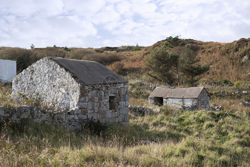 Donegal县的石头建筑图片