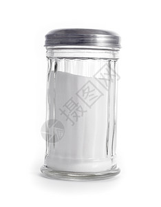 白背景孤立的甘蔗罐白色糖罐背景图片