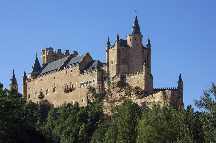 Segovia西班牙地标山顶建筑学建筑物堡垒旅行旅游据点图片
