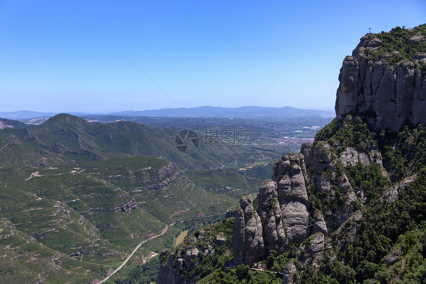 蒙特塞拉特加泰罗尼亚西班牙农村旅行观光旅游山脉地平线图片