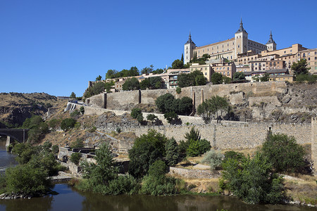 托莱多拉曼查西班牙旅行观光旅游城堡高清图片