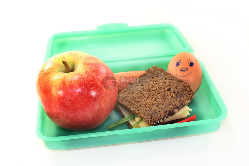 食间面包面包蔬菜水果苗圃饭盒小吃学校营养图片