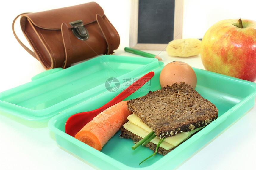 食间面包营养水果饭盒学校小吃苗圃面包蔬菜图片