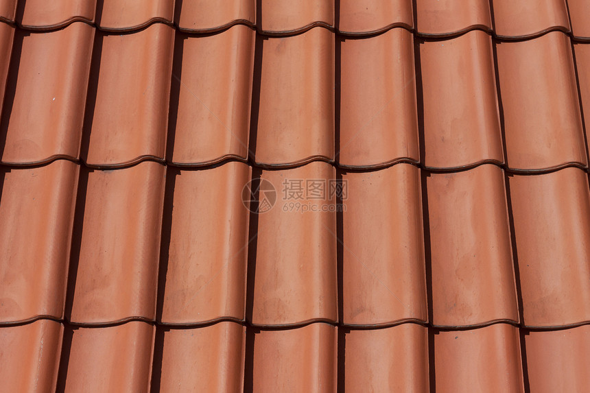 屋顶瓷砖图案平铺房子橙子材料建筑马赛克陶瓷红色黏土框架图片
