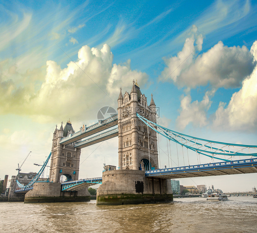 大塔桥的美丽景色 英国伦敦的偶像图片