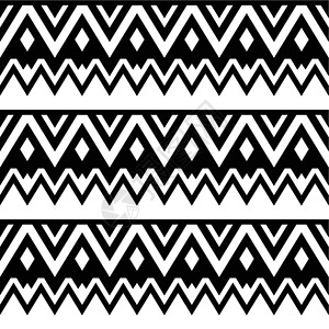 Aztec 无缝无缝模式 部落黑白背景边界国家邀请函卡片插图考古学织物艺术框架文化背景图片