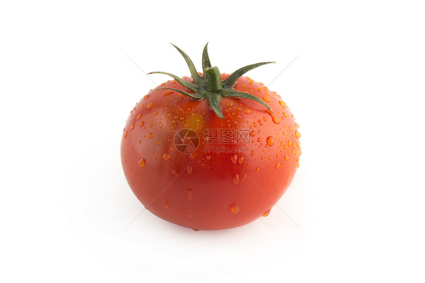 新鲜西红柿绿色工作室红色食物蔬菜营养白色水果饮食图片
