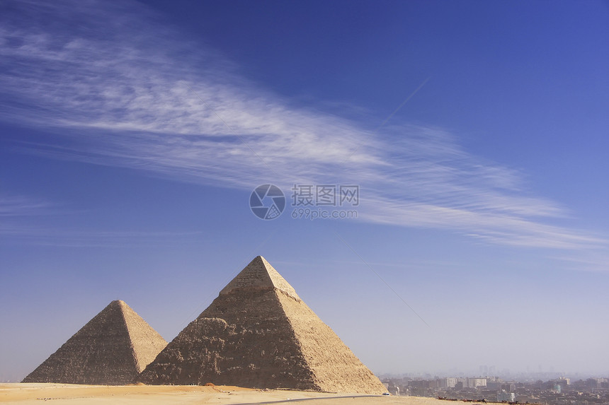 开罗吉萨大金字塔法老金字塔沙漠地标风景考古学风暴异位素骆驼人面图片
