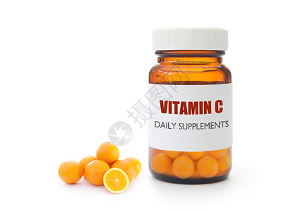 维生素C水果饮食早餐药片橙子补充排毒维生素背景图片