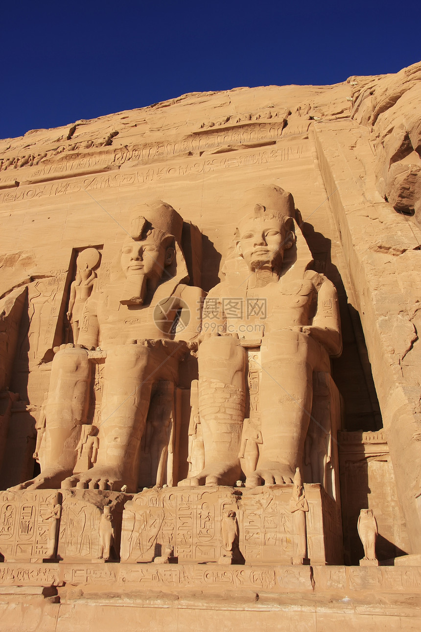 阿布辛贝尔大寺庙 努比亚象形建筑学国王雕刻寺庙法老石头石棺废墟雕塑图片