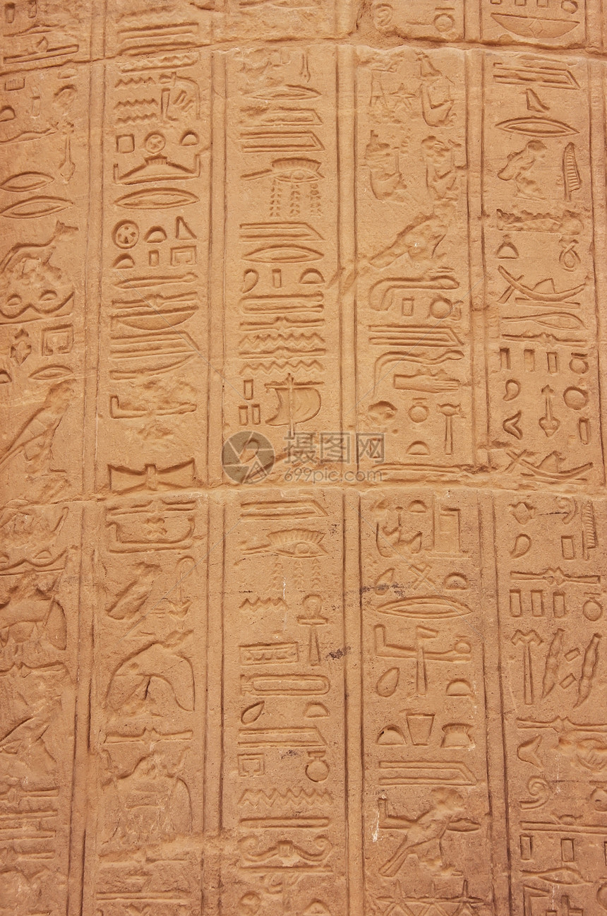 菲莱寺墙上的古代象形文字沙漠雕刻宽慰建筑雕塑考古学法老地标建筑学雕像图片