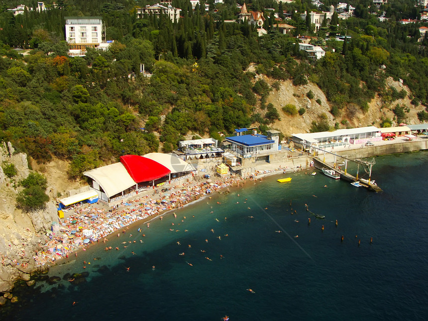 Simeiz 视图 克里米亚海岸黑色半岛海岸线支撑岩石海滩旅游旅行悬崖图片