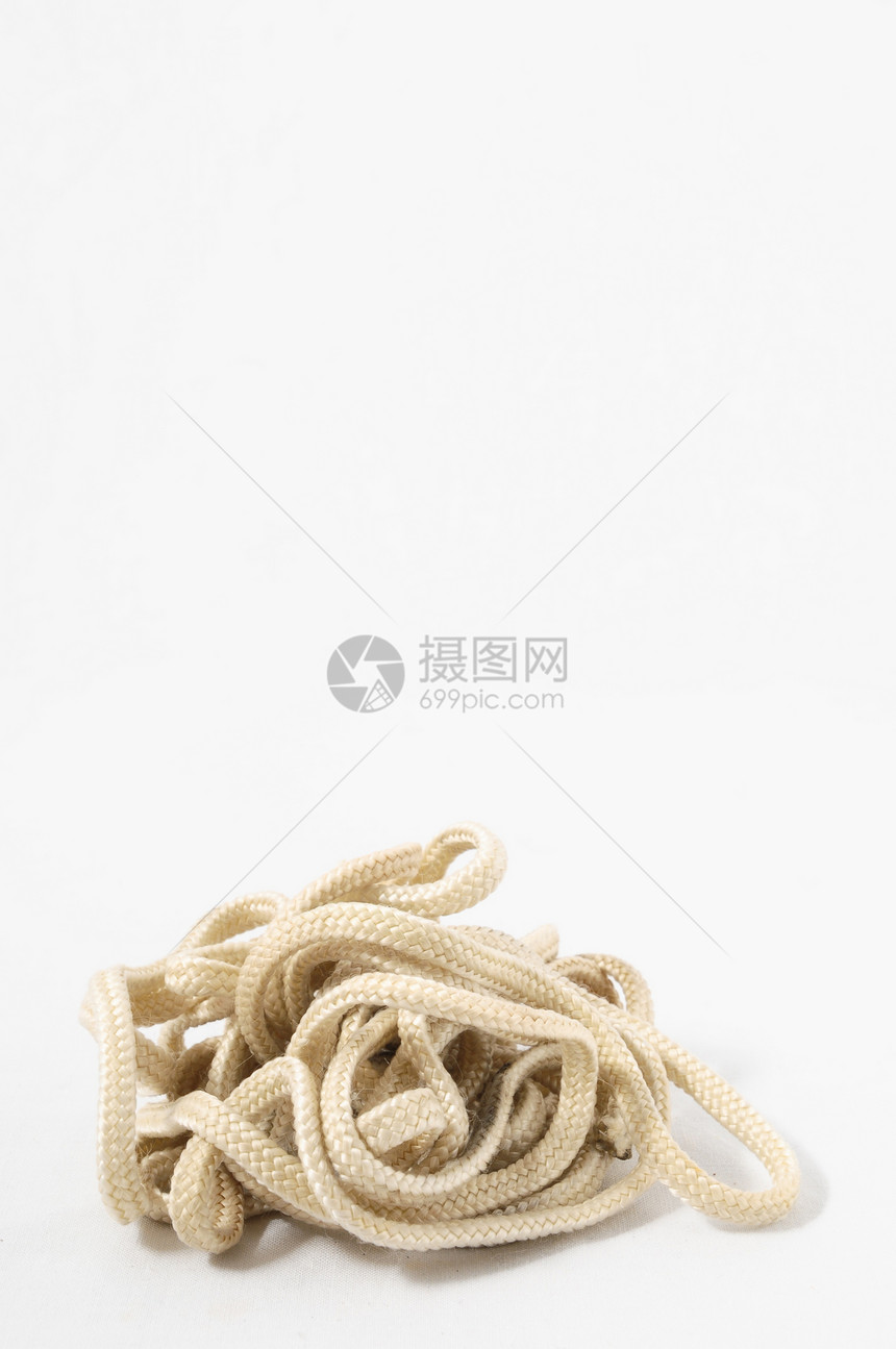 双线卷纺织品纤维故事白色螺旋棉布细绳管子材料羊毛图片