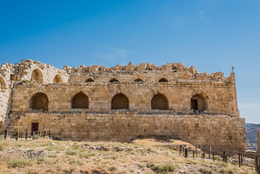 十字军约旦城堡堡垒历史地方目的地历史性旅行地标废墟文明图片