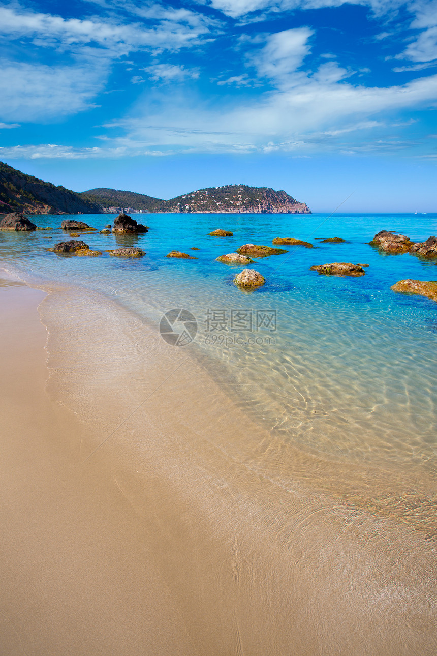 海滩 圣尤拉利亚景点地标运河石头悬崖旅游海景旅行胰岛假期图片