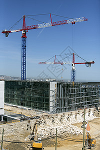 建筑工地结构马赛工程工业建造业起重机基础设施钢结构背景图片