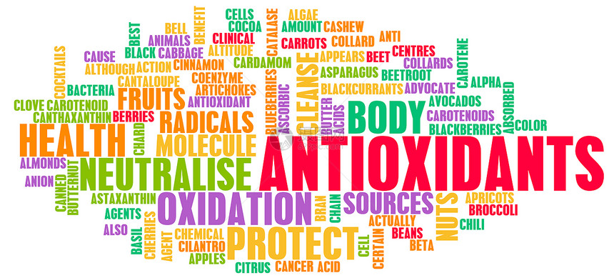 抗氧化剂维生素补充产品来源词云老化营养概念尖端疾病图片