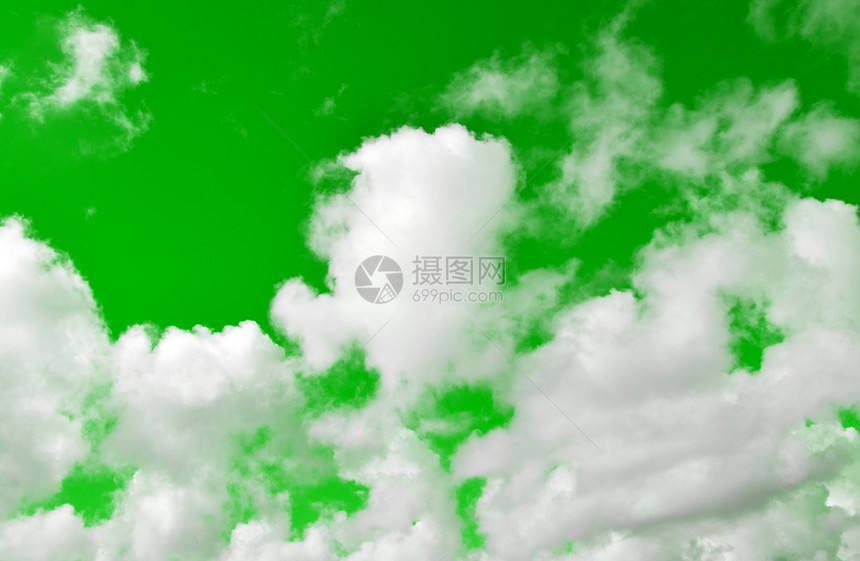 绿色的云图片