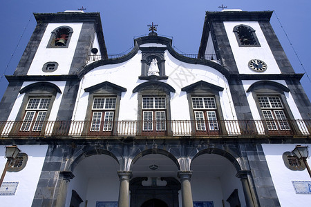 蒙特  丰沙尔  马德拉地标教会旅行旅游教堂背景图片