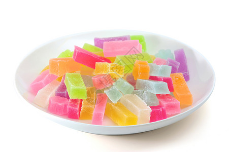 彩色果冻甜点效果食物纹理明胶小吃背景图片