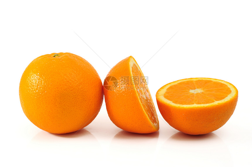 橙子食物色彩工作室横截面健康饮食水果橙子图片