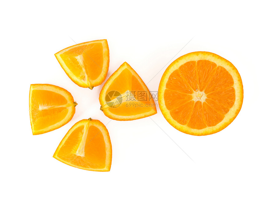 橙子橙子食物水果横截面健康饮食工作室色彩图片
