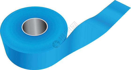 塑料胶带蓝色工业磁带插画