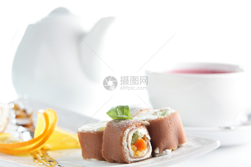 苦果和美味的寿司美食盘子绿色海鲜午餐文化海藻食物白色餐厅图片