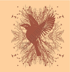 绒绒黑人背景鸟类生命矢量艺术动物绘画植绒天堂插图生活羽毛编队剪影翅膀设计图片