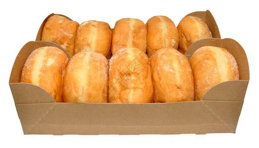 一系列甜甜圈营养纸板糕点包装盒子甜点白色育肥饮食背景图片