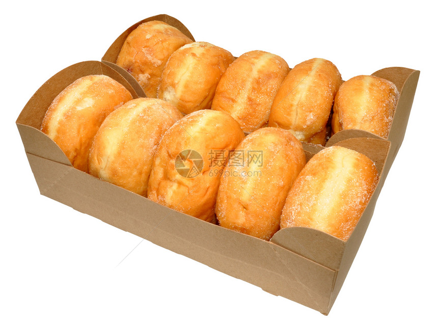 一系列甜甜圈育肥糕点甜点盒子白色纸板营养包装饮食图片