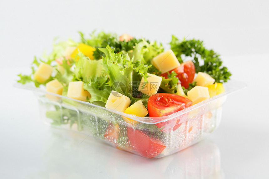 白色背景的清夏沙拉蔬菜菜单沙拉厨房餐厅叶子维生素美食小吃胸部图片