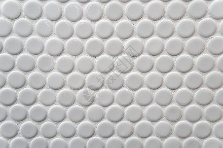 白色圆白圆瓷砖图案马赛克地面圆圈风格制品建造陶瓷水泥圆形石头背景图片