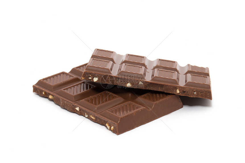 巧克力美食块美食工作室宏观甜点化合物碳水糖果白色棕色图片