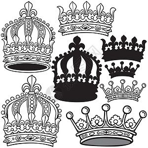 皇家王冠贵族徽章历史插图历史性宝石纹章背景图片