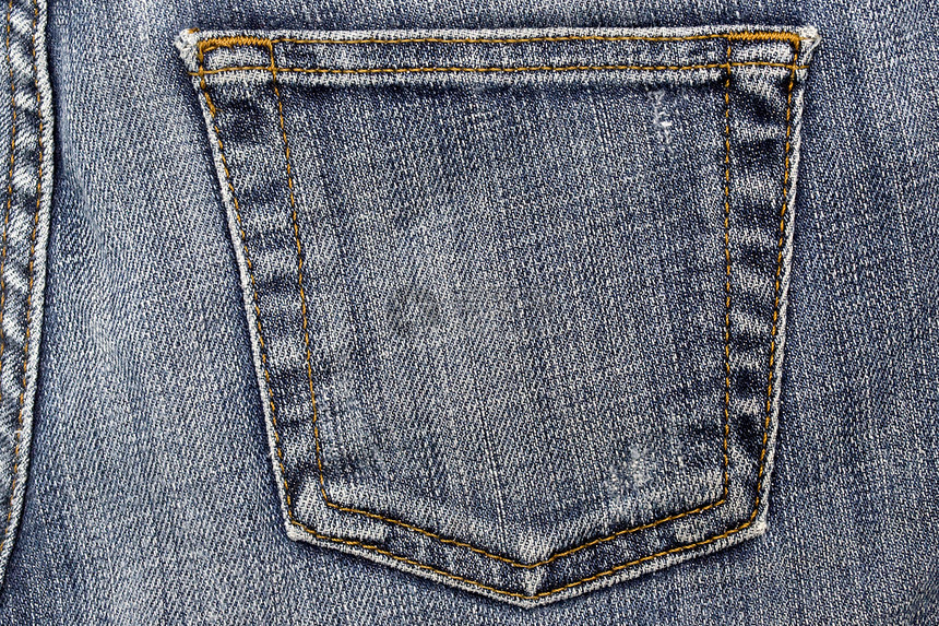 Denim 细节织物纺织品衣服棉布材料口袋牛仔布裤子蓝色图片