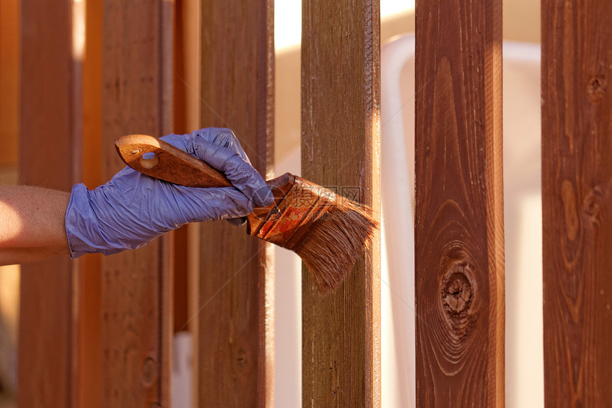 木板栅栏染染染料木材建筑木头房子工作染色工业材料建筑学图片