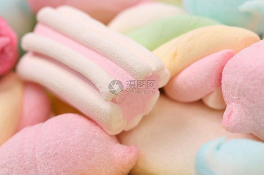 不同颜色的棉花糖软糖绿色粉色蓝色水果甜点小吃团体乐趣食物图片