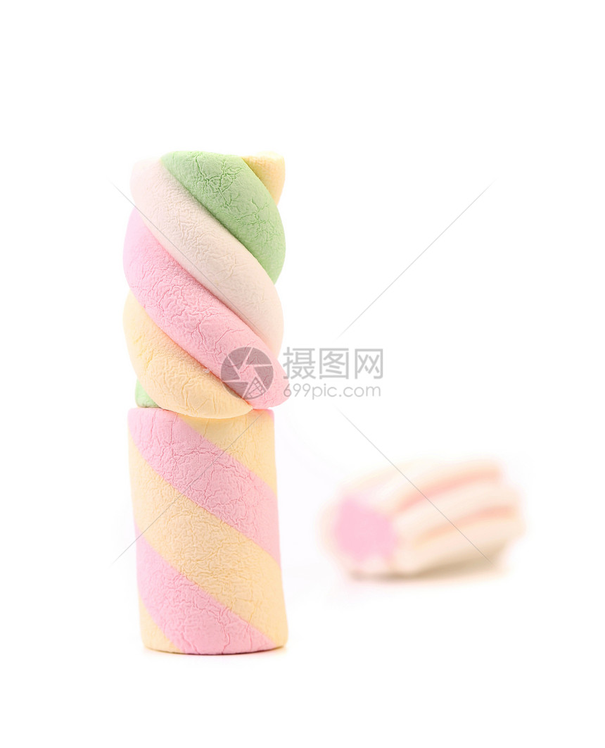 三种不同颜色的棉花糖 合起来小吃乐趣粉色棉花糖团体软糖甜点蓝色孩子水果图片