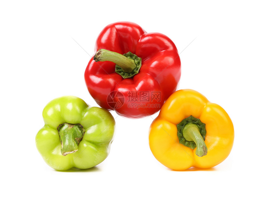 彩色胡椒彩纸红色彩椒营养美食食物绿色蔬菜团体辣椒图片