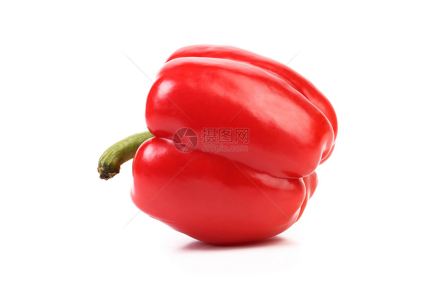 红辣椒尾巴蔬菜绿色红色食物胡椒宏观水平摄影白色美食图片