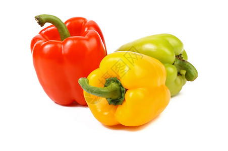 彩色胡椒三色胡椒胡椒白色彩椒蔬菜美食红辣椒红色辣椒绿色营养团体背景