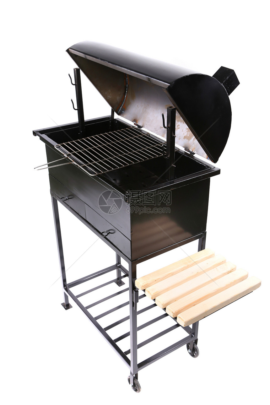 新的黑色烧烤 封面覆盖烹饪火炉派对物品加热器白色家庭器具金属炙烤图片