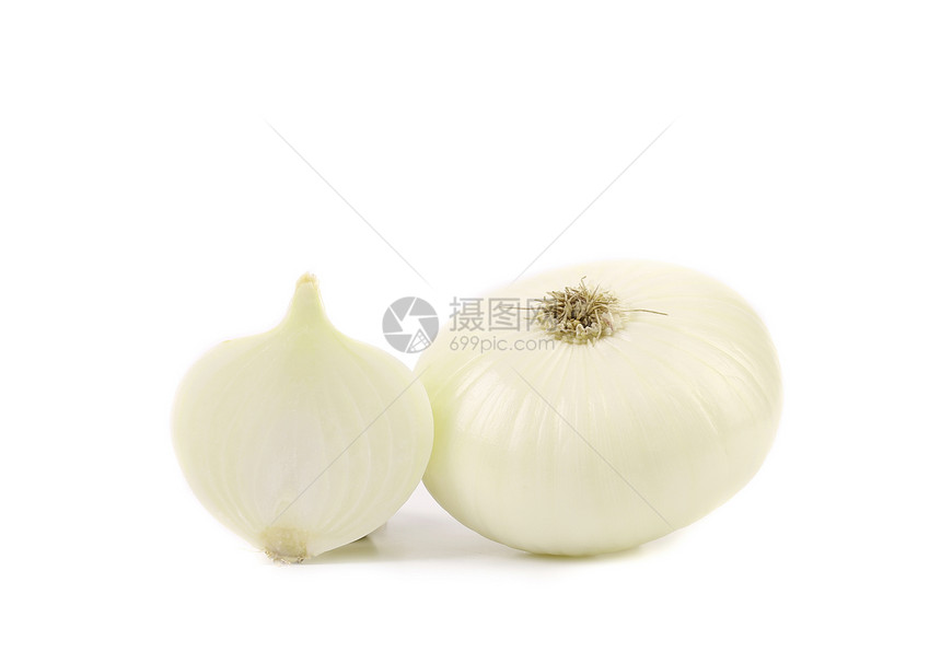 白洋葱和切片发芽白色蔬菜味道营养洋葱香料维生素工作室食物图片