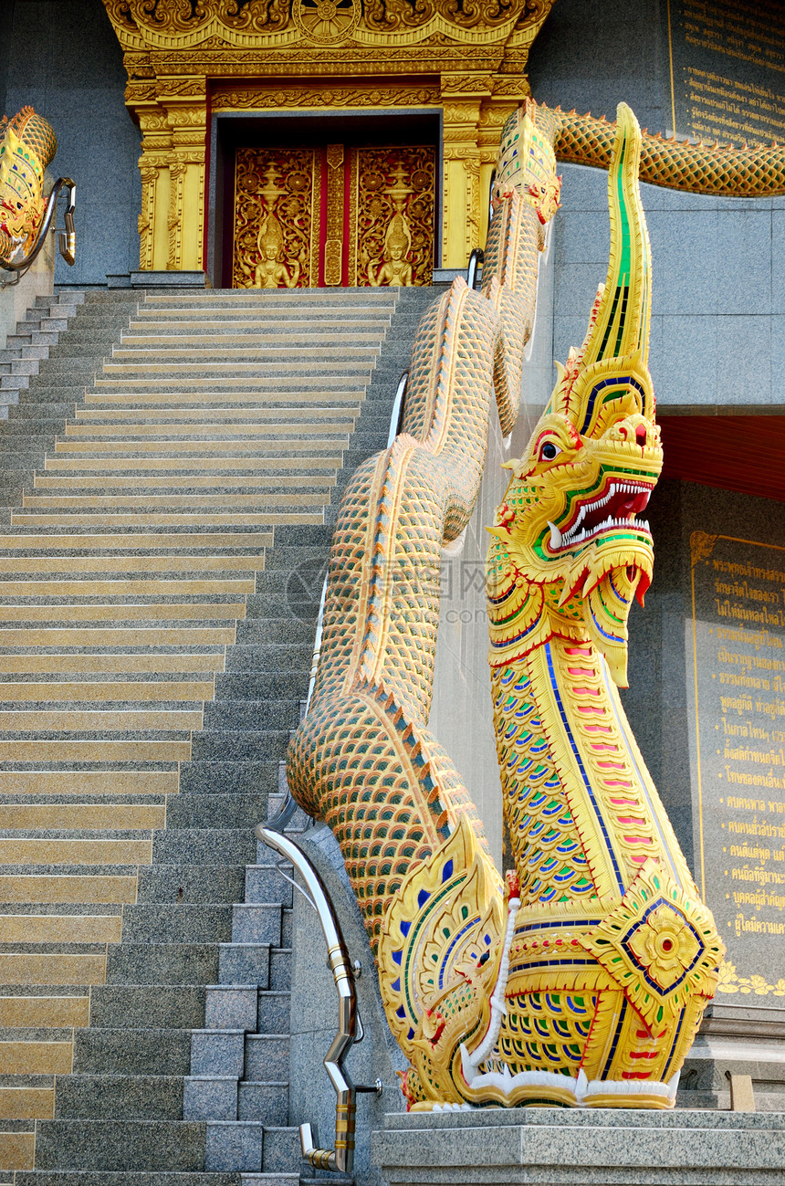 绝地 泰国乌东坦尼宝塔风格偶像艺术金龙圣地寺庙文物楼梯教义图片