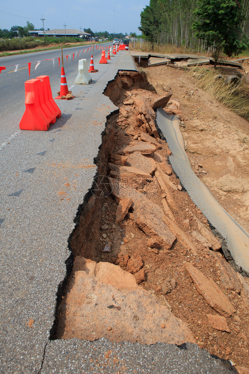 沥青路内结构以瓦特为单位冲浪国家运输马路地面土地车辆卡车基础设施土壤灾难图片