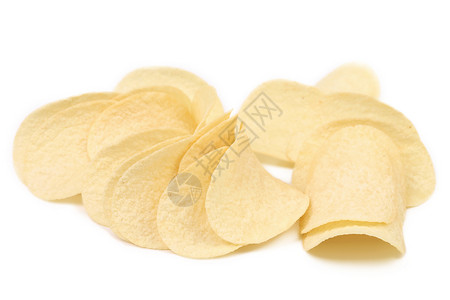 土豆薯片宏观色彩食物饼干盐渍美食小吃薯角波纹饱和色高清图片