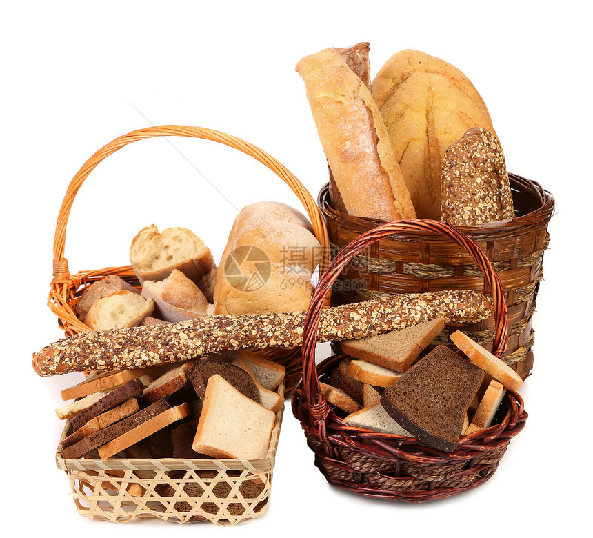 面包和篮子的构成传统桌子购物产品燕麦面团农业向日葵粮食小麦图片