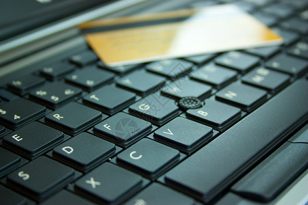 线上购物财务隐喻信用卡设备键盘技术概念电脑互联网物体背景图片