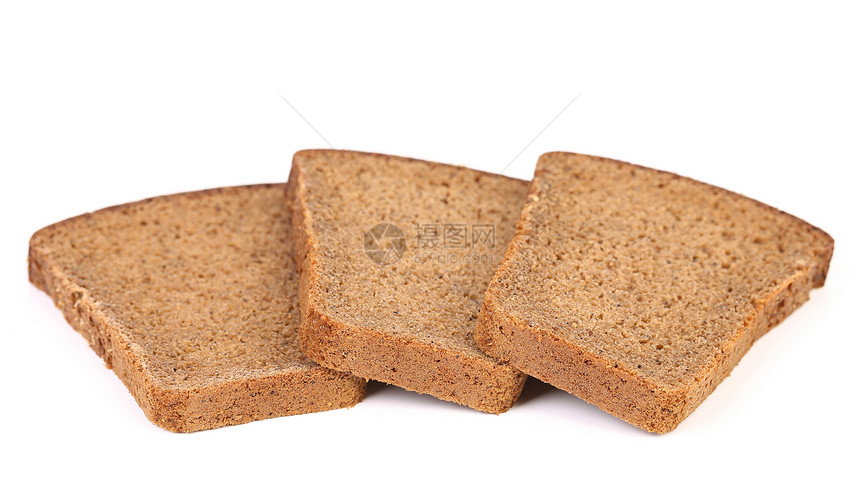棕色面包的切片饮食小麦小吃黑色宏观白色营养早餐粮食谷物图片